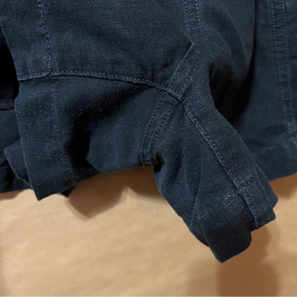 Madewell | Linen Blend Easy Pull-On Shorts High Waisted Shorts Black Size S - Picture 4 of 7